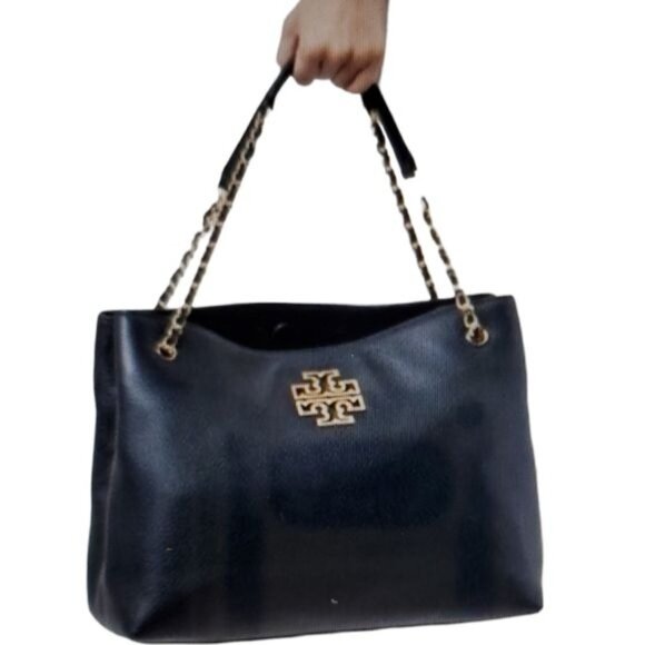 Tory Burch Leather Britten Slouch Bag Shoulder Tote Handbag WOMEN'S WOMAN'S - Picture 15 of 16